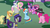 Size: 1280x720 | Tagged: safe, screencap, angel bunny, applejack, fluttershy, opalescence, pinkie pie, rainbow dash, rarity, twilight sparkle, alicorn, cat, earth pony, pegasus, pony, rabbit, unicorn, g4, testing testing 1-2-3, ancient wonderbolts uniform, angelestia, butt, clothes, female, flash cards, hat, magic, magic aura, mane six, mare, opaluna, plot, rapper pie, sgt. rarity, shako, tail, tail hole, telekinesis, twilight sparkle (alicorn), uniform