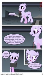 Size: 2919x5000 | Tagged: safe, artist:waveywaves, oc, oc only, oc:joule, pony, robot, robot pony, comic:sentient, comic, solo