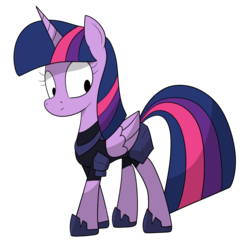Size: 1205x1181 | Tagged: safe, alternate version, artist:moonatik, twilight sparkle, alicorn, pony, g4, my little pony: the movie, armor, clothes, female, mare, shoes, simple background, smiling, solo, transparent background, twilight sparkle (alicorn)