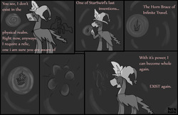 Size: 1224x792 | Tagged: safe, artist:necrokuma, princess celestia, oc, comic:the relic of disharmony, g4, alternate timeline, comic series, original art