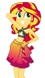 Size: 7000x12000 | Tagged: safe, artist:sunshi, sunset shimmer, equestria girls, equestria girls series, forgotten friendship, g4, absurd resolution, belly button, bikini, clothes, cute, female, midriff, sarong, sexy, shimmerbetes, simple background, solo, stomach, sunset selfie, swimsuit, transparent background, vector