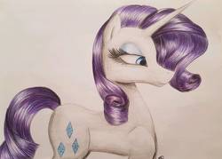 Size: 1487x1065 | Tagged: safe, artist:iseppe, rarity, pony, g4, female, solo, traditional art