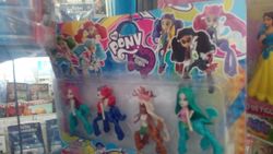Size: 1280x720 | Tagged: safe, centaur, equestria girls, g4, bootleg, doll, equestria girls logo, irl, monster high, photo, toy