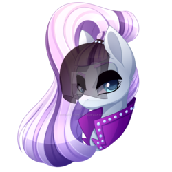 Size: 900x900 | Tagged: safe, artist:scarlet-spectrum, coloratura, earth pony, pony, g4, the mane attraction, clothes, countess coloratura, female, looking at you, mare, simple background, solo, transparent background, veil, watermark
