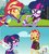 Size: 852x937 | Tagged: safe, edit, screencap, sci-twi, sunset shimmer, twilight sparkle, equestria girls, equestria girls specials, g4, my little pony equestria girls: better together, my little pony equestria girls: forgotten friendship, my little pony equestria girls: friendship games, archery clothes, clothes, comparison, friendship games archery outfit, friendship games motocross outfit, friendship games outfit, geode of empathy, geode of telekinesis, glasses, hair bun, magic capture device, magical geodes, motocross outfit, motorcycle outfit, one-piece swimsuit, ponytail, rock horse, role reversal, sci-twi swimsuit, selfie drone, swimsuit, tri-cross relay outfit