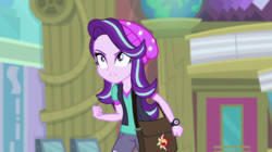 Size: 1280x718 | Tagged: safe, screencap, starlight glimmer, equestria girls, equestria girls specials, g4, my little pony equestria girls: mirror magic, beanie, female, hat, solo