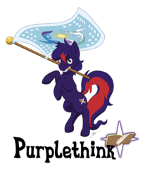 Size: 4441x5394 | Tagged: safe, artist:masternodra, oc, oc only, oc:purplethink, earth pony, pony, absurd resolution, flag, flag of equestria, male, mouth hold, rearing, simple background, stallion, transparent background
