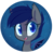 Size: 981x971 | Tagged: safe, artist:meekcheep, oc, oc only, oc:shift, bat pony, badge, bat pony oc, bat wings, bust, button, colored pupils, cute, cute little fangs, ear fluff, ear tufts, fangs, female, looking at you, mare, night, night sky, open mouth, portrait, sky, smiling, solo, spread wings, teeth, wings