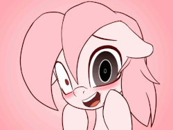 Size: 720x540 | Tagged: dead source, safe, artist:an-m, oc, oc only, oc:setna, earth pony, pony, animated, blushing, cute, female, frame by frame, heart, heterochromia, mare, ocbetes, open mouth, pink background, pony oc, simple background, single shrunken iris, solo