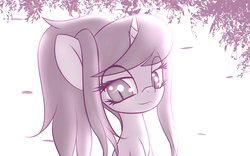 Size: 1680x1050 | Tagged: dead source, safe, artist:an-m, oc, oc only, oc:tezla, pony, unicorn, female, lidded eyes, looking at you, mare, monochrome, pony oc, portrate, slit pupils, smiling, smirk, solo