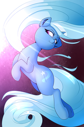 Size: 1600x2400 | Tagged: safe, artist:madacon, trixie, pony, unicorn, g4, female, long mane, mare, smiling, solo