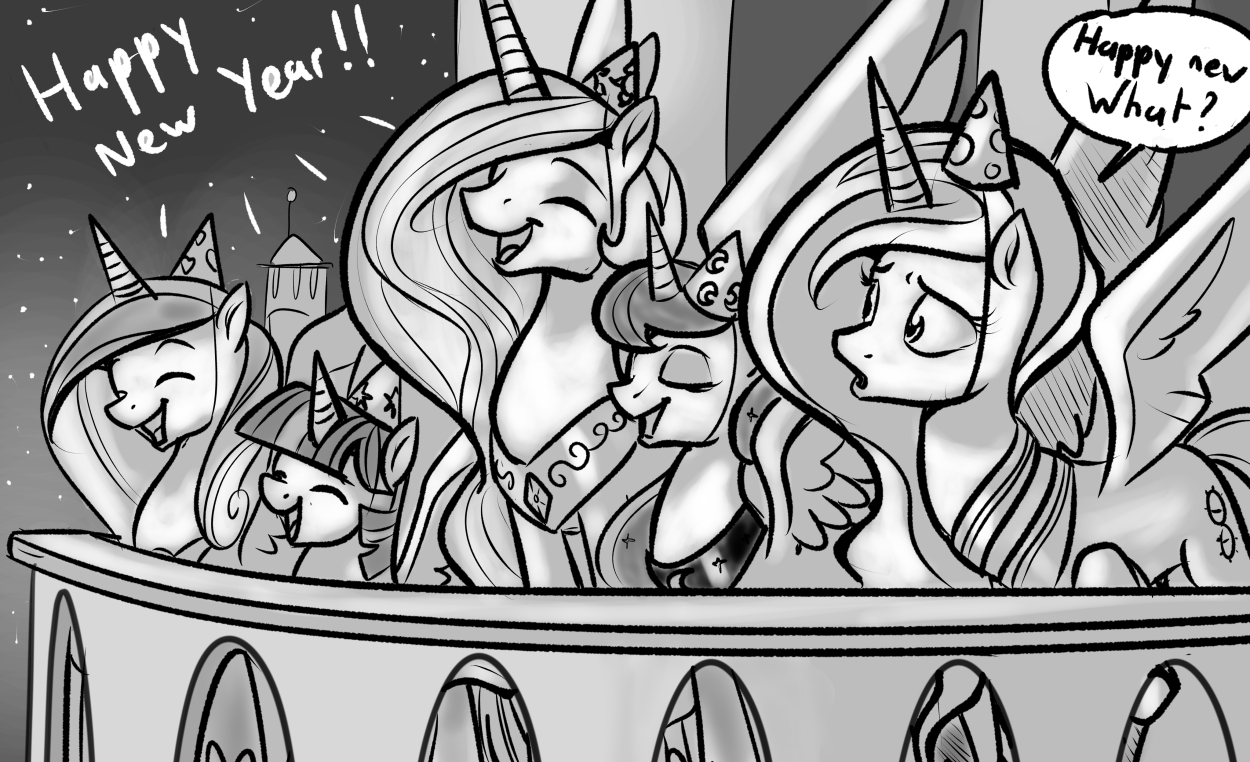 Safe Artist Lummh Princess Cadance Princess Celestia