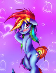 Size: 2533x3295 | Tagged: safe, artist:divinexxwinds54, rainbow dash, pegasus, pony, g4, blushing, female, high res, holiday, mare, solo, valentine's day