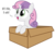 Size: 1621x1470 | Tagged: safe, artist:bladedragoon7575, sweetie belle, pony, unicorn, g4, behaving like a cat, box, cardboard box, cute, diasweetes, female, filly, if i fits i sits, pony in a box, simple background, transparent background