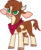 Size: 3000x3617 | Tagged: safe, artist:charna-mar, arizona (tfh), cow, them's fightin' herds, bandana, cloven hooves, community related, female, high res, simple background, solo, transparent background, vector