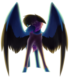 Size: 4056x4380 | Tagged: safe, artist:crazllana, oc, oc:despy, pegasus, pony, absurd resolution, clothes, colored wings, female, mare, multicolored wings, simple background, solo, sweater, transparent background