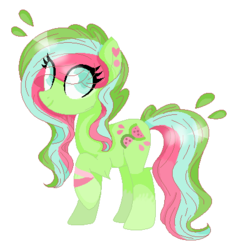 Size: 425x444 | Tagged: safe, artist:chococakebabe, oc, oc:frizzy melon, earth pony, pony, base used, female, mare, simple background, solo, transparent background