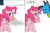 Size: 1204x800 | Tagged: safe, artist:dekomaru, pinkie pie, oc, oc:brave star, pony, tumblr:ask twixie, g4, ask, comic, fourth wall, preggy pie, pregnant, tumblr