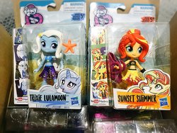 Size: 1200x900 | Tagged: safe, artist:ritalux, sunset shimmer, trixie, equestria girls, equestria girls specials, g4, my little pony equestria girls: better together, my little pony equestria girls: forgotten friendship, doll, equestria girls minis, irl, photo, toy