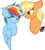 Size: 729x815 | Tagged: safe, artist:gallantserver, applejack, rainbow dash, g4, bandage, female, freckles, lesbian, ship:appledash, shipping, simple background, transparent background