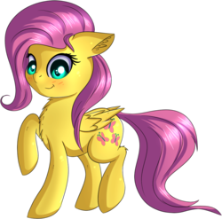 Size: 1064x1051 | Tagged: artist needed, safe, fluttershy, pony, g4, blushing, cute, female, raised hoof, shyabetes, simple background, smiling, solo, transparent background