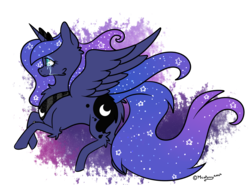 Size: 1987x1472 | Tagged: safe, artist:lceiandic, princess luna, g4, crying, female, sad, simple background, solo, transparent background