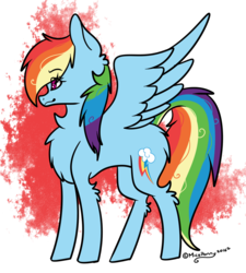 Size: 1213x1347 | Tagged: safe, artist:lceiandic, rainbow dash, g4, chest fluff, female, simple background, solo, transparent background