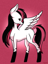 Size: 1114x1472 | Tagged: safe, artist:lceiandic, oc, oc:emala jiss, pegasus, pony, scar, solo