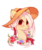 Size: 700x829 | Tagged: safe, artist:lispp, oc, oc only, oc:laeticia la pucelle, blushing, bust, female, flower, flower in hair, hat, looking at you, mare, portrait, simple background, solo, straw hat, transparent background