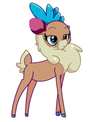 Size: 1300x1700 | Tagged: safe, artist:turtlefarminguy, velvet (tfh), deer, reindeer, them's fightin' herds, cloven hooves, community related, female, simple background, solo, transparent background