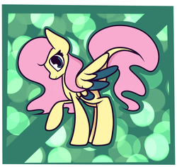 Size: 1870x1766 | Tagged: safe, artist:hedgehog-plant, fluttershy, g4, colored wings, female, leonine tail, multicolored wings, solo