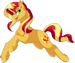 Size: 1712x1442 | Tagged: safe, artist:fizzy-dog, sunset shimmer, pony, unicorn, g4, cute, female, mare, open mouth, shimmerbetes, simple background, smiling, solo, transparent background