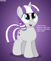 Size: 4187x5000 | Tagged: safe, artist:an-tonio, twilight velvet, pony, unicorn, g4, absurd resolution, cute, female, gilf, gradient background, happy, innocent, looking up, mare, milf, mother, open mouth, smiling, solo, speech, vector, velvetbetes