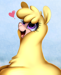 Size: 1446x1764 | Tagged: safe, artist:pridark, part of a set, paprika (tfh), alpaca, them's fightin' herds, bust, community related, cute, female, heart, open mouth, portrait, simple background, smiling, solo
