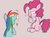 Size: 820x614 | Tagged: safe, artist:noupu, pinkie pie, rainbow dash, earth pony, pegasus, pony, g4, secrets and pies