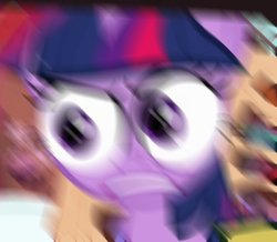 Size: 508x443 | Tagged: safe, edit, edited screencap, screencap, twilight sparkle, pony, g4, the crystal empire, angry, blurry, faic, female, meme, motion blur, motion blur meme, solo, special eyes