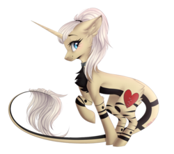 Size: 1172x1040 | Tagged: safe, artist:monogy, oc, oc:heartsaver, pony, unicorn, chest fluff, female, leonine tail, mare, simple background, solo, transparent background