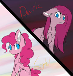 Size: 449x464 | Tagged: safe, artist:pinkdolphin147, pinkie pie, earth pony, pony, g4, duality, pinkamena diane pie