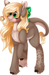 Size: 792x1206 | Tagged: safe, artist:maximpy, oc, oc:daisy, butterfly, earth pony, pony, female, mare, simple background, solo, transparent background, unshorn fetlocks