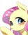 Size: 737x931 | Tagged: safe, artist:yam, fluttershy, pegasus, pony, g4, blushing, bust, female, looking at you, looking sideways, mare, portrait, simple background, solo, white background