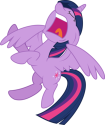 Size: 5026x5982 | Tagged: safe, artist:jhayarr23, twilight sparkle, alicorn, pony, equestria girls, equestria girls series, forgotten friendship, g4, absurd resolution, eyes closed, female, flailing, hoofy-kicks, mare, open mouth, rearing, screaming, simple background, solo, spread wings, transparent background, twilight sparkle (alicorn), twilighting, vector, wings