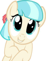 Size: 4064x5362 | Tagged: safe, artist:ironm17, coco pommel, earth pony, pony, g4, absurd resolution, cocobetes, cute, female, grin, happy, looking at you, puppy dog eyes, simple background, smiling, solo, transparent background, vector
