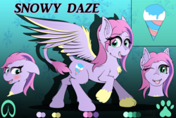Size: 4500x3000 | Tagged: safe, artist:pedalspony, artist:raptorpwn3, oc, oc:snowy daze, cat pony, hippogriff, hybrid, original species, adorasexy, blushing, cat tail, cute, cutie mark, female, floppy ears, high res, one eye closed, paws, reference sheet, sexy, shy, solo, tongue out, wink