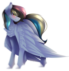 Size: 1024x1053 | Tagged: safe, artist:mauuwde, oc, oc only, oc:power destiny, pegasus, pony, chest fluff, female, mare, simple background, solo, transparent background