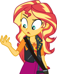 Size: 3393x4352 | Tagged: safe, artist:drakizora, sunset shimmer, equestria girls, equestria girls specials, g4, my little pony equestria girls: better together, my little pony equestria girls: forgotten friendship, .svg available, cutie mark on clothes, female, geode of empathy, high res, looking down, simple background, solo, transparent background, vector