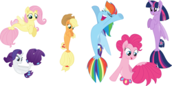 Size: 6666x3348 | Tagged: safe, artist:drakizora, applejack, fluttershy, pinkie pie, rainbow dash, rarity, twilight sparkle, alicorn, pony, seapony (g4), g4, my little pony: the movie, .svg available, absurd resolution, mane six, seaponified, seapony applejack, seapony fluttershy, seapony pinkie pie, seapony rainbow dash, seapony rarity, seapony twilight, simple background, species swap, transparent background, twilight sparkle (alicorn), vector