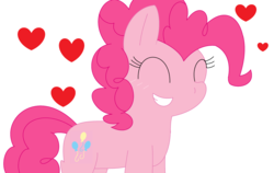 Size: 2737x1734 | Tagged: safe, artist:evilbelle38, pinkie pie, g4, eyes closed, female, happy, heart, solo