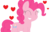 Size: 2737x1734 | Tagged: safe, artist:evilbelle38, pinkie pie, g4, eyes closed, female, happy, heart, solo