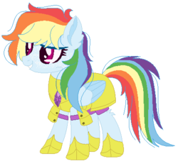 Size: 424x385 | Tagged: safe, artist:bezziie, rainbow dash, pegasus, pony, g4, alternate design, alternate universe, armor, female, simple background, solo, transparent background