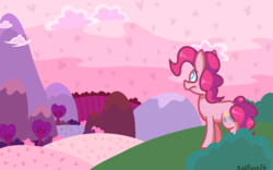 Size: 1274x796 | Tagged: safe, artist:redrose26, pinkie pie, g4, female, pink, scenery, solo